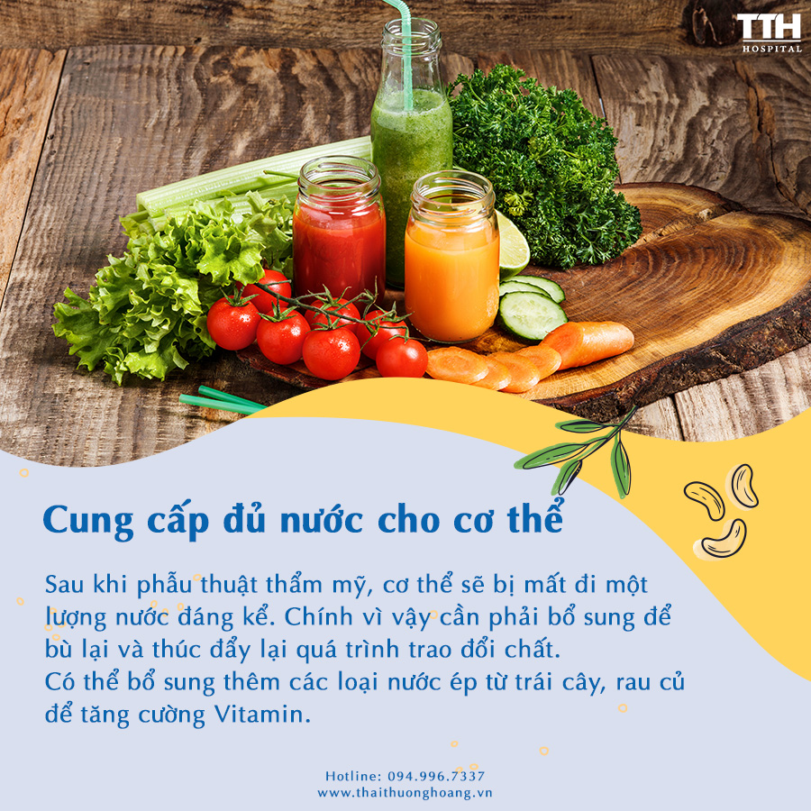 Bổ sung nước để bù lại lượng đã mất và thúc đẩy quá trình trao đổi chất