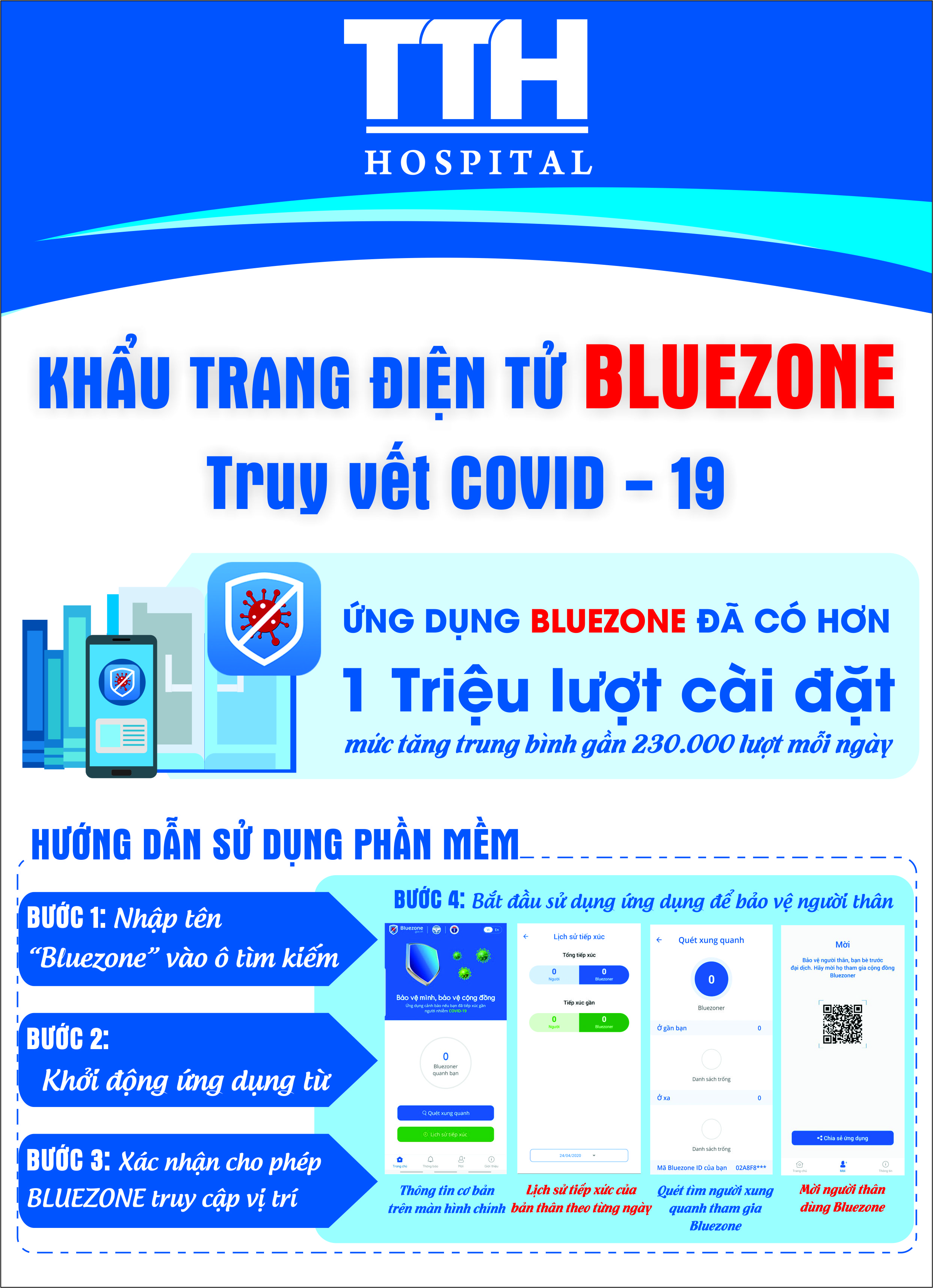 Cài đặt ứng dụng Bluezone