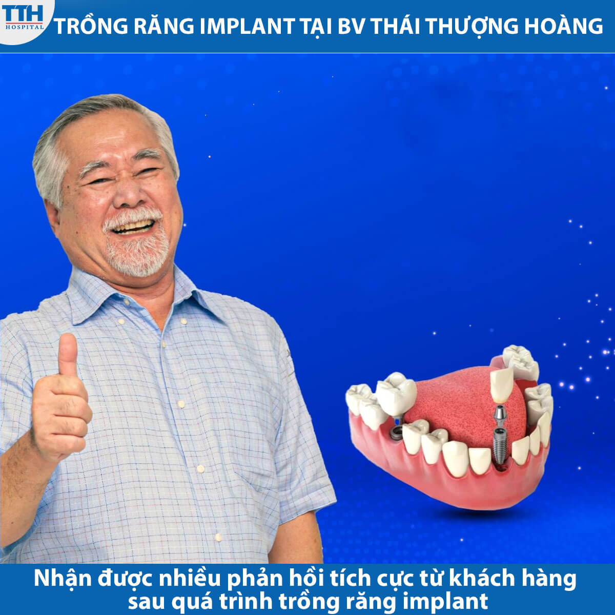 Các bệnh nhân thể hiện sự hài lòng về chất lượng dịch vụ, sự tận tâm và chuyên nghiệp của đội ngũ y tế tại đây. Điều này là minh chứng cho chất lượng và uy tín của Bệnh viện Thái Thượng Hoàng trong lĩnh vực trồng răng implant.