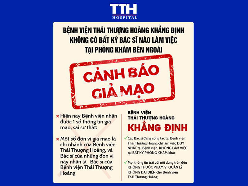 Cảnh báo về các cá nhân, đơn vị mạo danh Bệnh viện Thái Thượng Hoàng