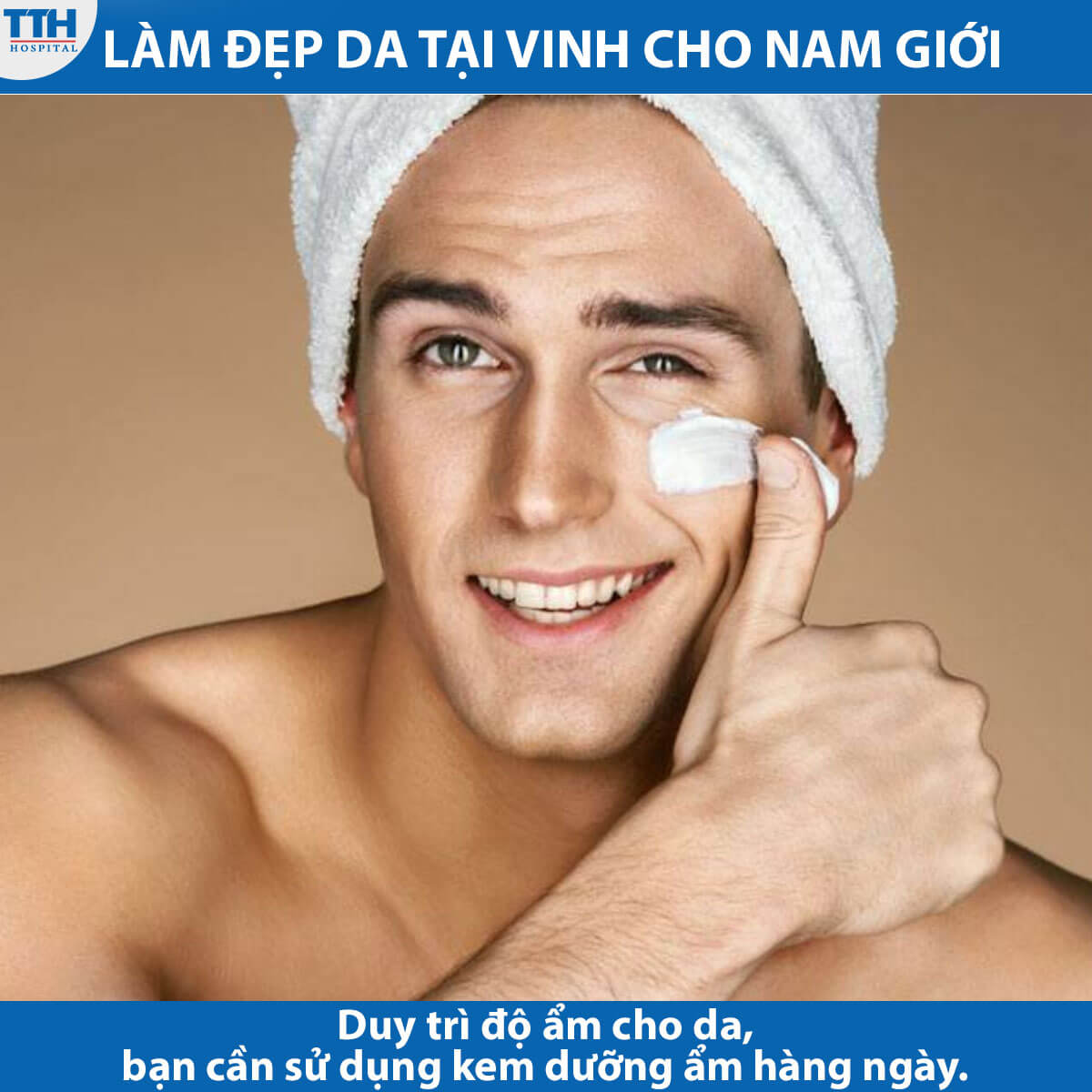 Làm Đẹp Da Tại Vinh cho nam giới - Để duy trì độ ẩm cho da, bạn cần sử dụng kem dưỡng ẩm hàng ngày