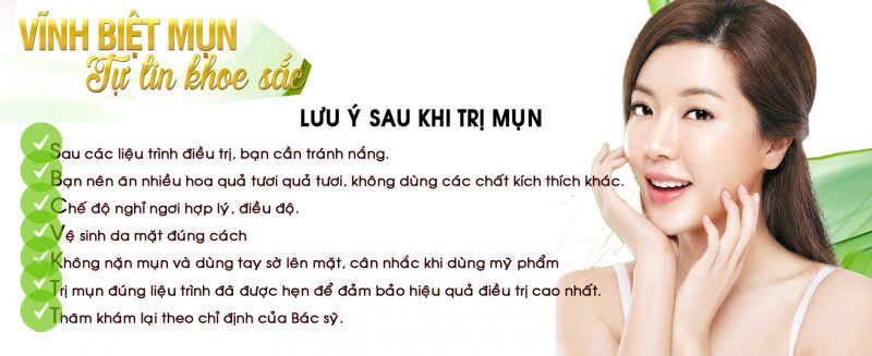 Lưu ý sau khi trị mụn
