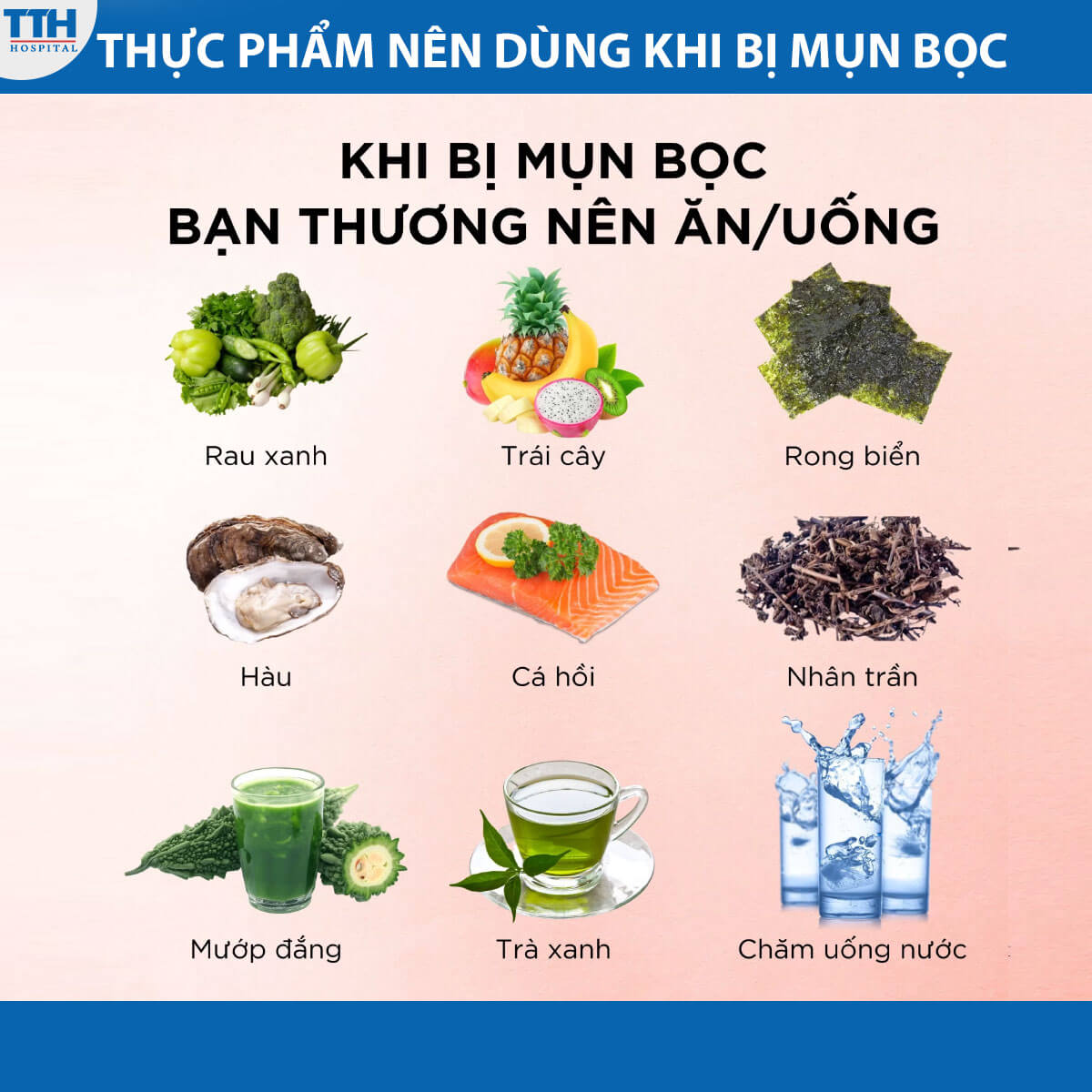 Thực phẩm nên dùng khi bị mụn bọc