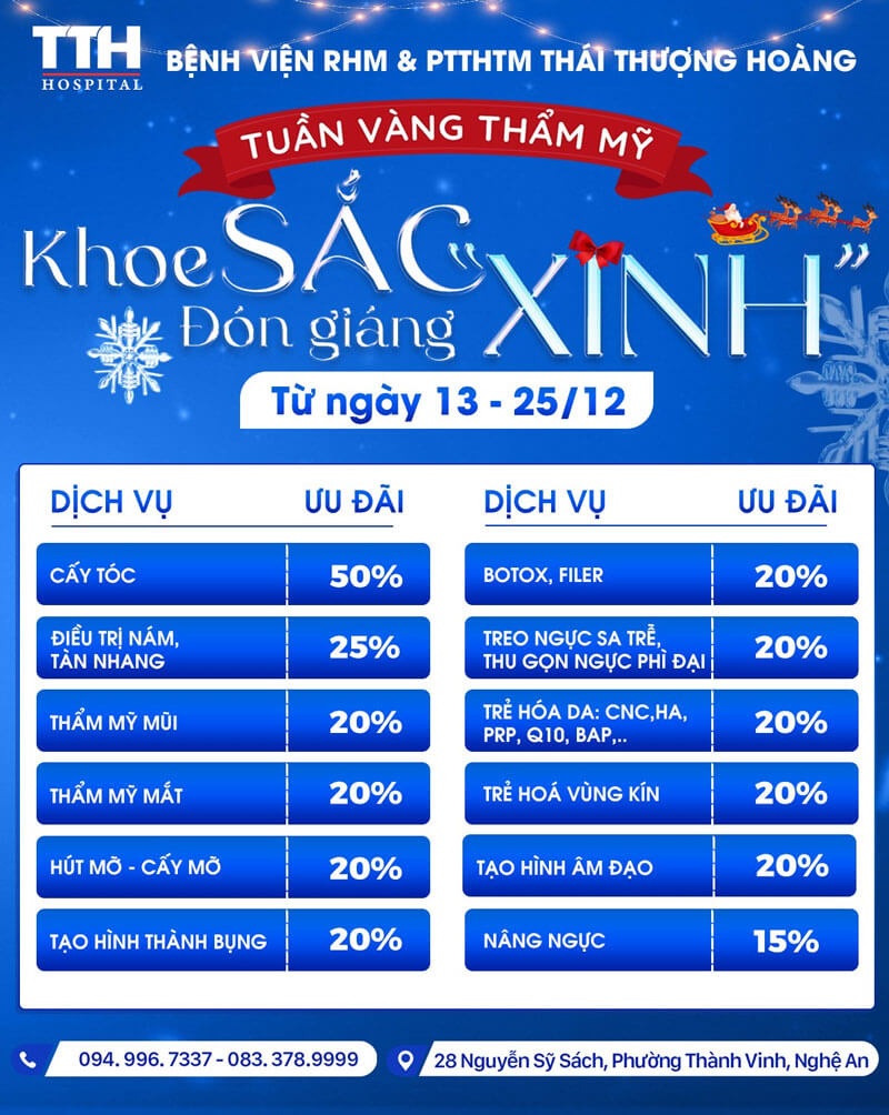 Ưu đãi khủng cho các dịch vụ thẩm mỹ nổi bật