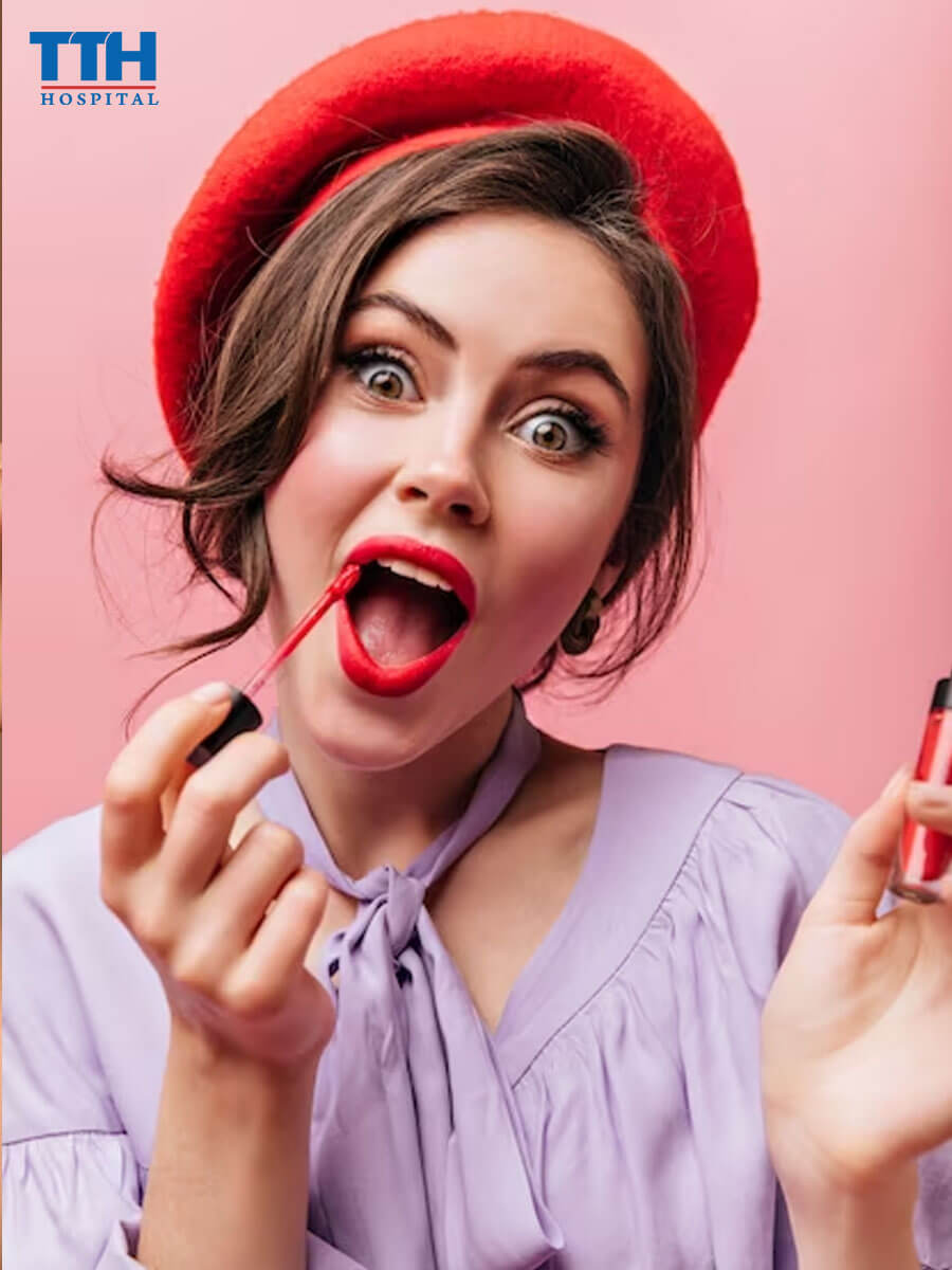 Xu hướng trang điểm Cherry cola lips ngày tết 2024