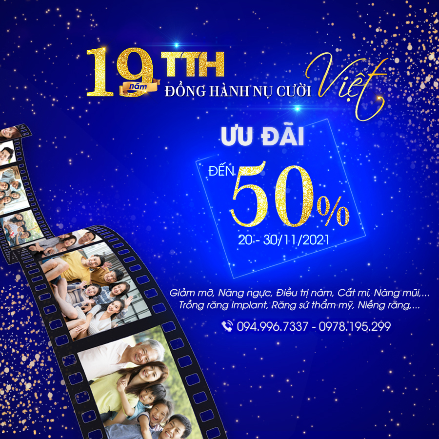 19 năm đồng hành cùng nụ cười - Ưu đãi khủng mừng sinh nhật TTH