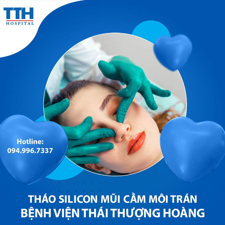 Tháo silicon mũi cằm môi trán