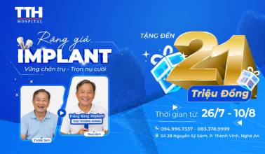 ƯU ĐÃI TRỒNG RĂNG IMPLANT ĐẾN 21 TRIỆU ĐỒNG
